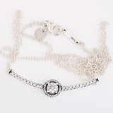 Elegant Crystal Necklace for 925 Silver Bead Bracelet