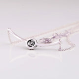 Elegant Crystal Necklace for 925 Silver Bead Bracelet
