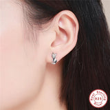 S925 Fox Stud Earrings, 925 Sterling Silver Couple Animal Shaped Earrings