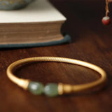 S925 Silver Bracelet Women Hetian Jade Orchid Chinese Style