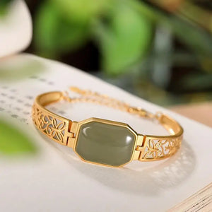 S925 Silver Plated Hetian Jade Butterfly Goddess Bracelet