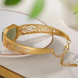 S925 Silver Plated Hetian Jade Butterfly Goddess Bracelet