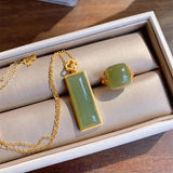 S925 Sterling Silver Gray Jade Pendant for Women
