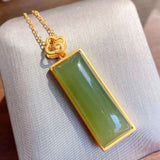 S925 Sterling Silver Gray Jade Pendant for Women