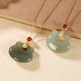 S925 Sterling Silver Gray Jade Sweater Chain
