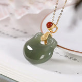 S925 Sterling Silver Gray Jade Sweater Chain