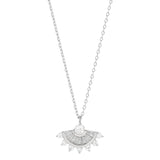 S925 Sterling Silver Small Fan-Shaped Skirt Necklace Female Kpop Chain