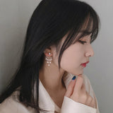 S925 Sterling Silver Tassel Earrings Back Hanging Statement Vintage