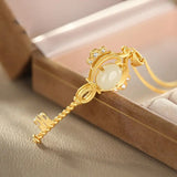 Hetian Jade Pendant Necklace Chinese Palace Style Jewelry