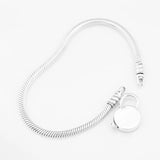 Smooth Snake Bracelet Bangle 925 Silver Charm DIY Jewelry