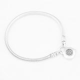 Smooth Snake Bracelet Bangle 925 Silver Charm DIY Jewelry