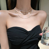 925 Silver Necklace Women Bling Chain Female Gift