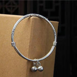 Retro Style Silver Bell Bracelet Evil Hand