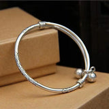Retro Style Silver Bell Bracelet Evil Hand