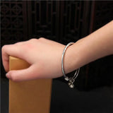 Retro Style Silver Bell Bracelet Evil Hand