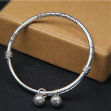 Retro Style Silver Bell Bracelet Evil Hand
