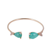 Silver Inlaid Pisces Chalcedony Charm Bracelet Chinese Style Hanfu Accessory
