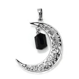 Vintage Stone Moon Necklace with 18inch Chain