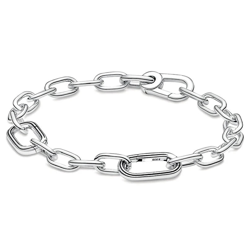 Freshwater Pearl Chain Bracelet 925 Silver Bangle