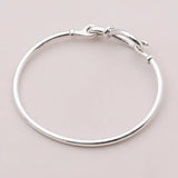 Smooth Infinity Knot Snake Chain Bracelet 925 Sterling Silver Bangle Women