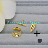 Spanish Bear Motif Earrings in Rose Vermeil with Spinels