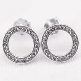 Sparkling Forever Crystal Stud Earrings 925 Silver Wedding