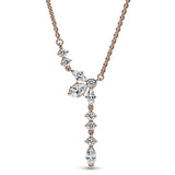 Herbarium Cluster Drop Necklace 925 Sterling Silver Jewelry