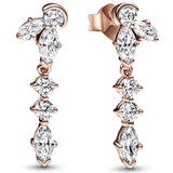 Sparkling Herbarium Cluster Drop Earring 925 Sterling Silver