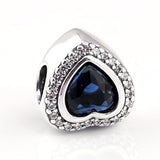 Sparkling Crystal Heart Charm for 925 Silver Bracelet