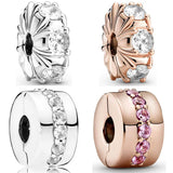 Sparkling Rose Shining Path Charm 925 Sterling Silver Beads