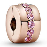 Sparkling Rose Shining Path Charm 925 Sterling Silver Beads