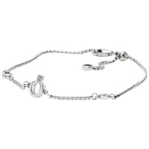 925 Sterling Silver Sparkling Chain Bracelet Bangle for European Bead Charms
