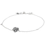 Sparkling Family Tree Chain Bracelet Bangle 925 Sterling Silver Charm Jewelry