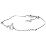 Sparkling Signature Heart Family Tree Chain Bracelet 925 Sterling Silver Bangle