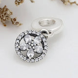 Snowflake Crystal Pendant Beads for 925 Silver Bracelet DIY