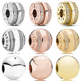 Sparkling Stripes Lines & Hearts Beads for Bracelet