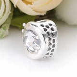 Clear Crystal Beads for 925 Sterling Silver Charm Bracelet Bangle