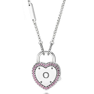 Spinning Globe Rainbow Heart Lock Necklace 925 Sterling Silver