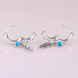 Spiritual Feathers 925 Sterling Silver Earrings Wedding Gift