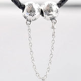 Crystal Safety Chain Beads for Charm Bracelet Bangle