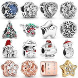 Stars Constellation Snowflake Glitter Christmas Tree Charm Beads