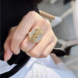 Sterling Silver Yellow CZ Wedding Engagement Band Gift Jewelry