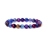 Original Stripe Agates Beads Bracelet Natural Stone Chakra Bead Bangles
