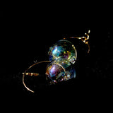 Sweet Soap Bubble Star Hoop Earrings Women's Jewelry