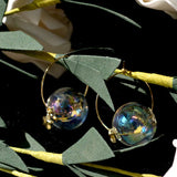 Sweet Soap Bubble Star Hoop Earrings Women's Jewelry