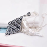 Crystal Teardrop Necklace for 925 Sterling Silver Charm Bracelet