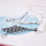 Crystal Teardrop Necklace for 925 Sterling Silver Charm Bracelet