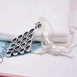 Crystal Teardrop Necklace for 925 Sterling Silver Charm Bracelet