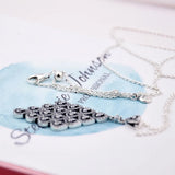 Crystal Teardrop Necklace for 925 Sterling Silver Charm Bracelet