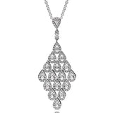 Crystal Teardrop Necklace for 925 Sterling Silver Charm Bracelet